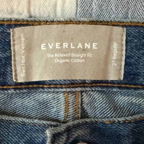 Everlane The Rigid Slouch Jean, Washed Indigo, Size 27 - Picture 4 of 8